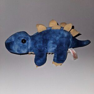 Linzy Blue Stegosaurus Dinosaur Plush 11" Long Stuffed Animal Toy